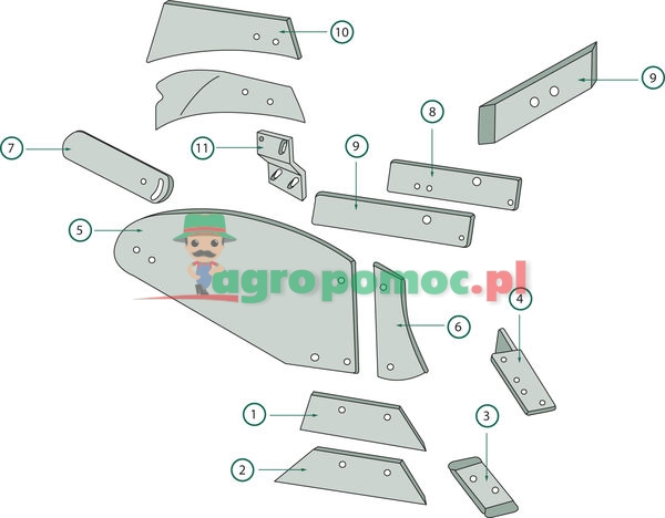 Frank Pflugteile Piętka płozy | 3940670M1 | zdjęcie nr 2